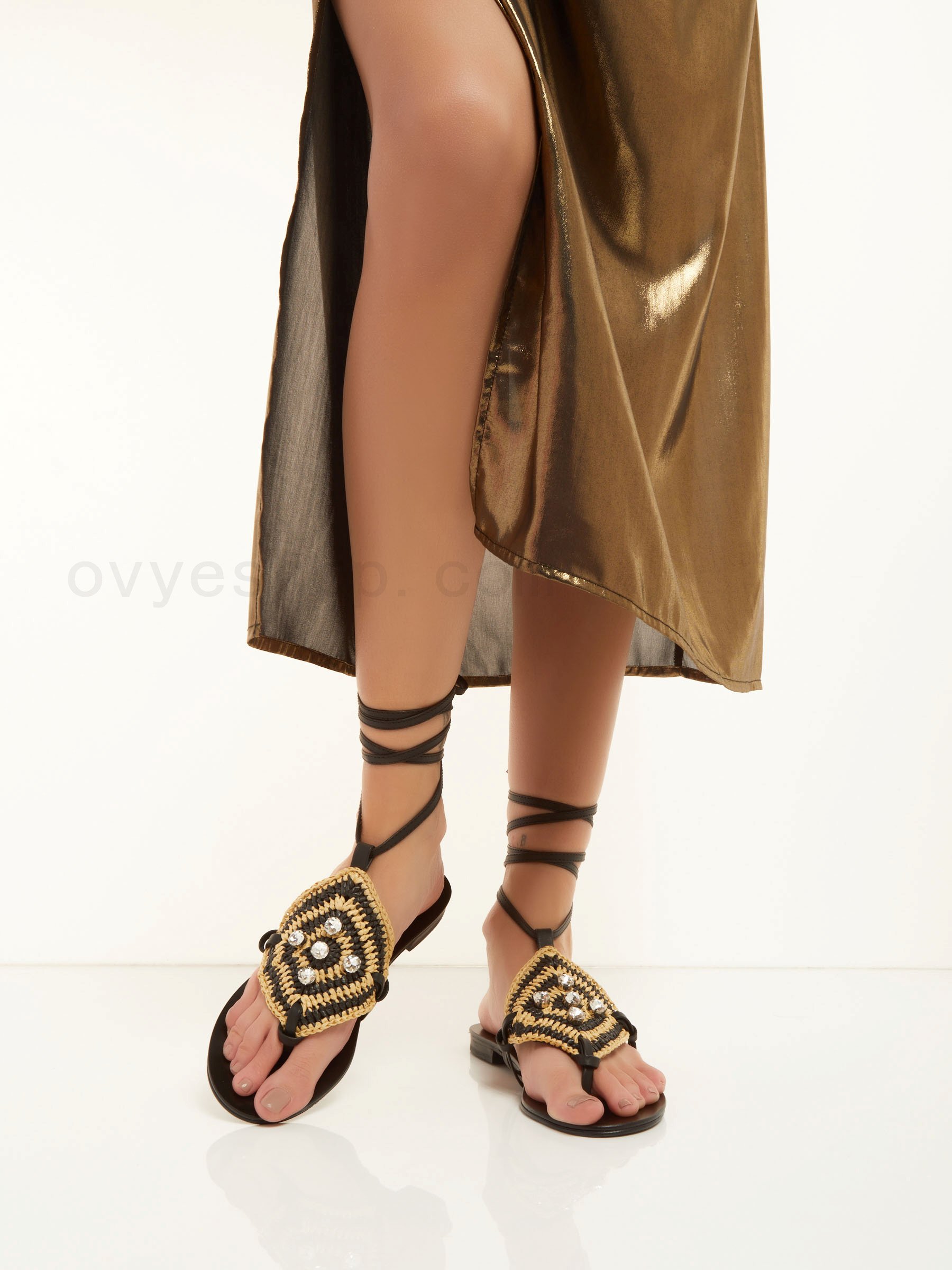 (image for) On Line Greek Raffia Sandal F0817885-0517 moda scarpe
